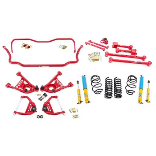 UMI ABF803-1-R 68-72 A-Body Stage 2 Kit, 1 Inch Lowering, Red