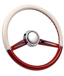 CON2R SW2SPOKE-RED Two-Tone Twin Spoke Steering Wheel, Red and White