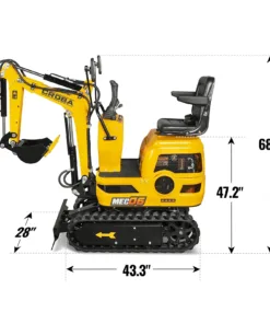 Alternative view of Mini Compact Excavator Loncin 300cc 9hp Engine, 43.3" Max. Digging Depth, 0.6Ton, 1345 LBS Operating Weight, MEC06